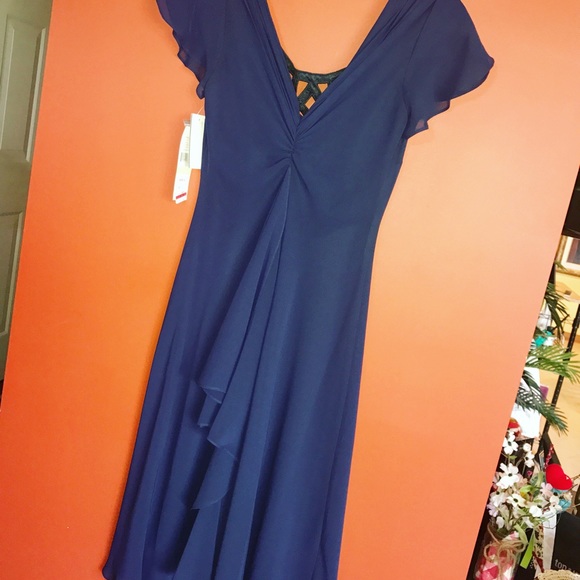 Embellished Cutout Neckline Chiffon Dress - Picture 4 of 4